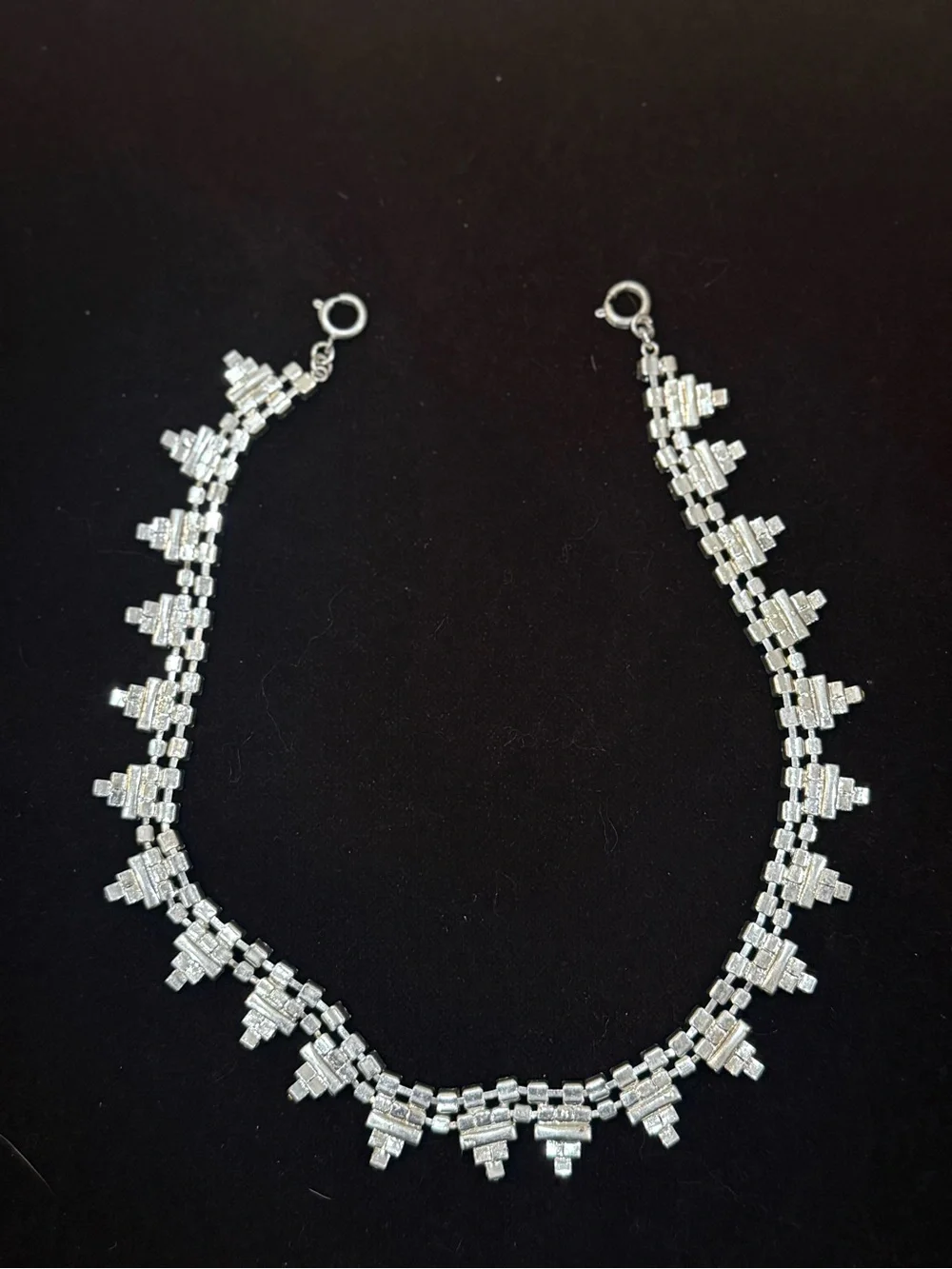 Stella & Dot Delicate Silver-Tone Crystal Choker Necklace